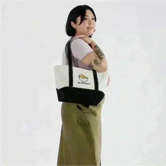 NWT BAGGU X Gudetama small heavyweight canvas tote bag - Picture 3 of 7